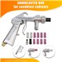 Kit de jet de sable à air comprimé, pistolet de sablage, compresseur d'air, pistolet de sablage pour cabine de sablage avec 8 bu
