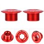 3pcs 18mm Alliage D'Aluminium Boulons de Manivelle de VéLo Capuchon à Visser pour PéDalier(Rouge)