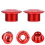 3pcs 18mm Alliage D'Aluminium Boulons de Manivelle de VéLo Capuchon à Visser pour PéDalier(Rouge)