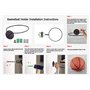Lot de 2 Supports Muraux en Acier pour Ballons de Basketball Football Volleyball,Rangement de Balles