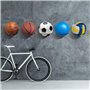 Lot de 2 Supports Muraux en Acier pour Ballons de Basketball Football Volleyball,Rangement de Balles