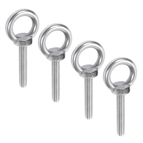 Dtoterul Anneau de Levage M10 - 4 Pièces Boulons à Oeil en Acier Inoxydable 304 - Vis de Levage à Filetage Mâle