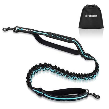 Philorn Laisse Chien Mains-Libres (47" - 67") avec Coutures Réfléchissantes