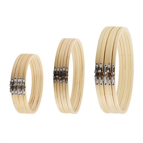 MANCHAP Lot de 15 cerceaux à broder de 3 tailles - 20