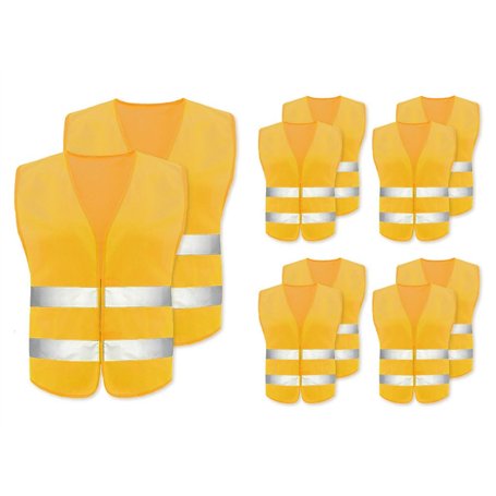 Abiyou 10 Pcs Gilet de Sécurité Réfléchissant