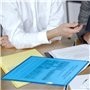 30 Pcs Chemises Plastique Dossier Pochette A4 Pochette Document 6 Couleurs Vives Transparen