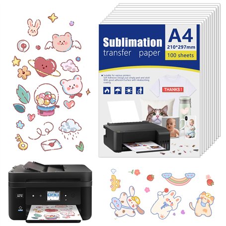 30PCS Papier Autocollant Transparent - A4 Papier Autocollant Imprimante Transparentes - Papier Autocollant Imprimante Papier Aut