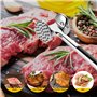 Lrocotanc Attendrisseur de Viande en 304 Acier Inoxydable - Marteau à Viande de Cuisine - Marteau à Steak Double Face - pour Sch
