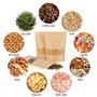 50 sacs en papier kraft avec fenêtre - Sacs en papier kraft refermables 18 x 26 cm - Papier kraft - Pour noix, bonbons, feuilles