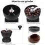 Broyeur Cafe grain - Moulin à café manuel, Acier Inoxydable et Verre, Meules En Céramique Réglables, Facile À Nettoyer, Idéal Po