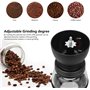Broyeur Cafe grain - Moulin à café manuel, Acier Inoxydable et Verre, Meules En Céramique Réglables, Facile À Nettoyer, Idéal Po