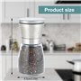Set de 2 pièces de moulin à poivre avecsel poivre réglable - Inclut un moulin à manuel en inox - Démontable, lavable au lave-vai