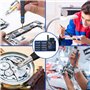 Pardarsey Lot de 142 tournevis de précision électroniques avec kit d'outils de réparation magnétique 120 embouts compatibles ave