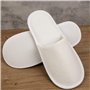 Lot de 20 paires de pantoufles d'invités - En éponge - Blanches - Pour hôtel - Pantoufles de spa - Taille universelle - 28 x 11 