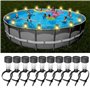 BORDEAG Lot de 10 lampes solaires de piscine