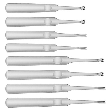 Chudian 8pcs cuir bricolage groover en forme U V outils de cuir à la main