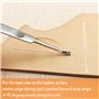 Chudian 8pcs cuir bricolage groover en forme U V outils de cuir à la main, outils de travail bord en cuir en acier inoxydable po