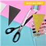 Dadabig 4Pcs 12M Drapeau Triangle de Papier Paillettes Double-Face,Bannière et Fanion Noir et Or Décorative pour Mariage,Anniver