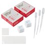 100 PièCes Lames De Microscope Pré-NettoyéEs Et 200 PièCes Verres Microscope PréParéEs Pour Microscope Et L'éTude La Biologie De
