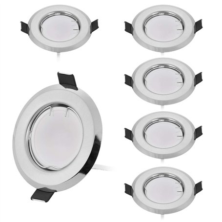 HCFEI Lot de 6 Spot LED encastrable Ultra Plat avec 6x3W Dimmable Ampoule 220V Spot Module