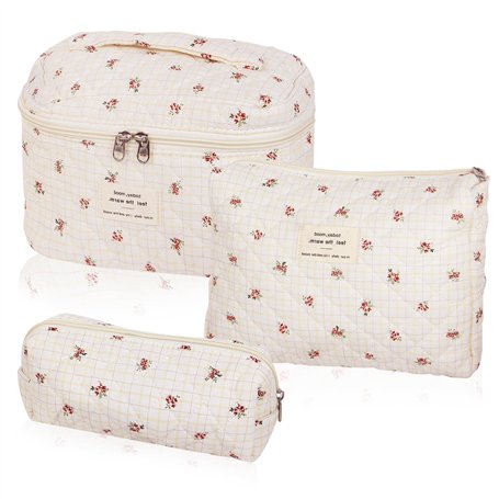 3 Pièces Trousse de Toilette Femme