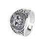 Auriselle Bague Homme Réglable Guépard Runes Vintage Viking Rétro Bague Ouverte Pouce Gothique Bijoux Cadeaux pour Homme Garçon