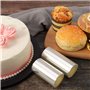 metagio Lot de 2 Rouleaux Rhodoid Pâtisserie 10cm x 8cm 10cm x 10cm Collier à Gâteau Transparent Cercle et Cadre de Pâtisserie p