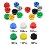 YIXISI 120 pièces (12 x 12 x 7.3mm) Interrupteurs à bouton-poussoir tactiles, Kit d'assortiment d'interrupteurs, bouton-poussoir