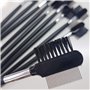 Peigne à cils de luxe avec dents en acier inoxydable, brosse à cils avec peigne métallique, idéal même pour la pose d'extension 