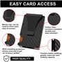 Molain Portefeuille en fibre de carbone avec pince à billets en métal et blocage RFID pour homme