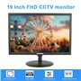 Suprlipy 19 Pouces FHD Petit Moniteur IPS écran d'affichage LCD 1440x900 60Hz 16:10 avec entrée HDMI BNC VGA AV USB Haut-parleur