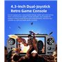 TAQY 4,3 Pouces Double Joystick Console de Jeux Vidéo 2000 Jeux Intégrés Plusieurs Simulateurs Prise en Charge MP4/TV Out Consol