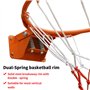 FUNJEPE FUNJRPE – Filet de basket-ball à double ressort à bord solide, filet de basket-ball, à suspendre pour intérieur et extér