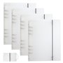 4 Pièces Couverture de Classeur A5 Transparent Couverture de Protection 6 Anneaux Papier Rechargeable A5 Classeur Couverture Pla