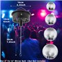 Remote Control 5 RPM-9 RPM Adjustable Mirror Ball Rotating Motor with 24 RGB Led Light for 4 6 8 12" Disco Balls (Not Include) f