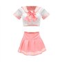 ROSVAJFY Femme Costume Cosplay Écolière Sexy JK Uniform, Halloween Schoolgirl Ensemble Lingerie, Étudiante Jeu Rôle Sous-Vêtemen