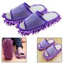 Itian Une Paire de Chaussons en Microfibre pour Nettoyage de Sol de Maison (Violet)