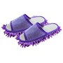 Itian Une Paire de Chaussons en Microfibre pour Nettoyage de Sol de Maison (Violet)