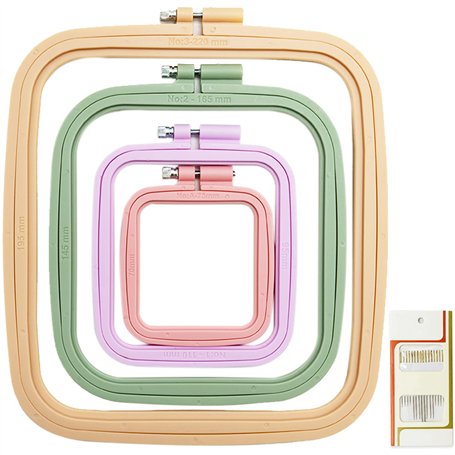 REBECASKYENS 4 tailles - Cadre de broderie rectangulaire - Cadre à broder carré - Modèle stable - Cadre à broder rectangulaire -