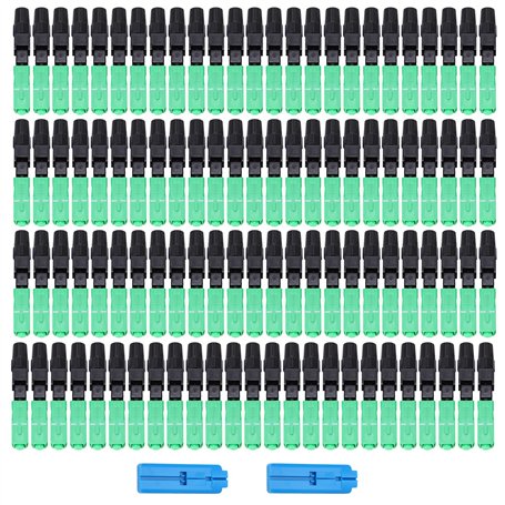 100 pièces Adaptateur de connexion Connecteurs pour fibres optiques Connecteurs SC rapide de connecteur de fibre optique incorpo