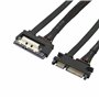 GELRHONR Câble d'extension SATA 22 broches 7+15 SATA mâle vers femelle avec loquet de verrouillage