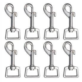 OWAYOTO Lot de 8 mousquetons pivotants pour laisse de chien