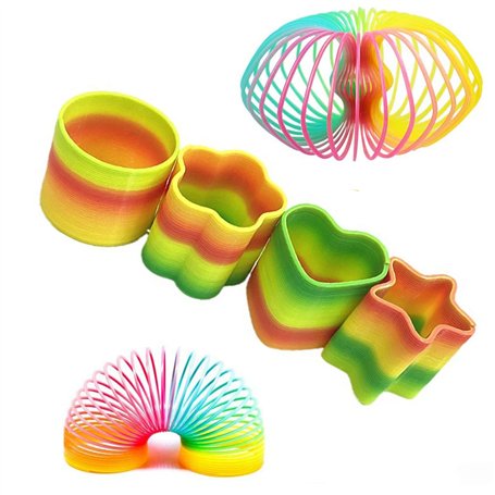 LiFangSotre 4PCS Rainbow Circle Spirale Arc-en-Ciel Ressort