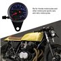Odomètre de Moto, rétroéclairage LED 12 V Moto Double tachymètre Odomètre Compteur de Vitesse Kit de jauge Cafe Racer