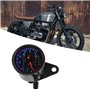 Odomètre de Moto, rétroéclairage LED 12 V Moto Double tachymètre Odomètre Compteur de Vitesse Kit de jauge Cafe Racer