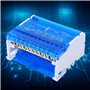 Bornier Electrique Rail DIN 4 Pôles 100A Repartiteur Electrique Monophasé Boîte de Distribution Electrique avec Connecteurs en L