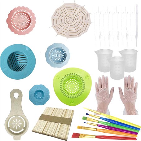 Allaonze 37 PCS Acrylique Tamis Verser Outils