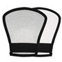 Ruberg-Réflecteur de Flash 2 en 1 diffuseur de Flash Universel réflecteur Pliable Argent/Blanc avec Bande de Caoutchouc Convient