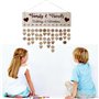 STOBOK Plaque de Conseil d'anniversaire de Famille Bricolage Suspendu Calendrier de Rappel d'anniversaire en Bois avec 50 penden
