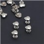 HEALLILY 20 Pcs Rivets en Cuir en Métal en Forme de Coeur Rivet Goujons Décoratif Spot Bouton Rivets Bricolage Bouton Goujons Vê
